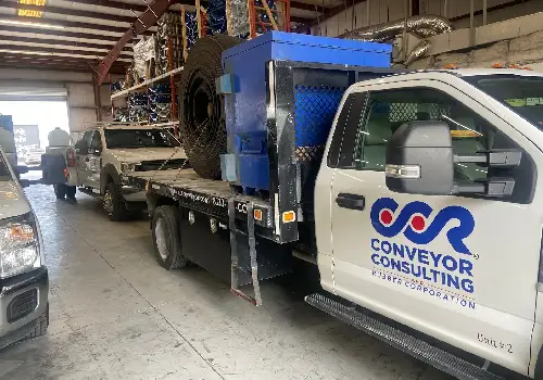 A truck from CCR, used for conveyor belt repair in Florida