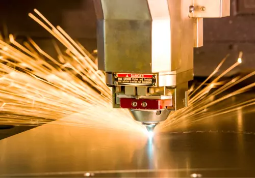 A laser cutter hard at work to create new conveyor belt parts, part of Mechanical Fabrication in Wesley Chapel, FL