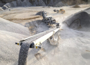 Conveyor belts San Antonio FL carries gravel