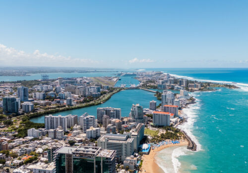 Aerial view of San Juan, Puerto Rico